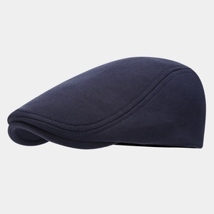 Casquette gavroche classique en coton tricoté bleu marine pour hommes et femmes, béret