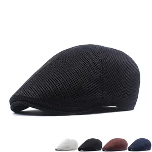 Breathable mesh ivy cap for summer featuring lightweight sun protection in black color