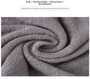 Macro shot of grey thick absorbent cotton towel with soft spiral fiber texture details