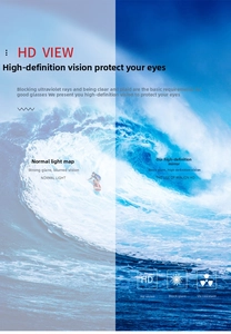 Detailed comparison of HD view and UV protection features for punk oval sunglasses lenses
