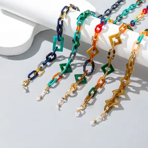 Acrylic Geometric Link Glasses Chain Anti-Lost Eyeglass Strap Fashion Neck Cord Holder For Sunglasses Mask