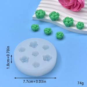 7-cavity succulent succulent rose silicone mold for DIY soap, candle and cake baking