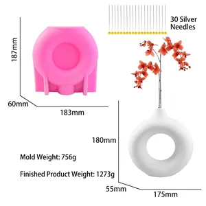 Dettaglio dello stampo in silicone per vaso donut con dimensioni e peso del prodotto