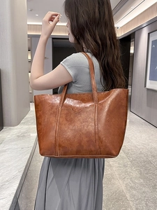 Vintage Oil Wax PU Leather Tote Shoulder Crossbody Bag Wristlet And Card Holder Large Capacity Tassel Women Fashion