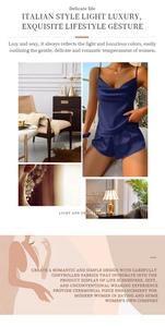 Detail view of navy blue silk satin pajamas set with luxury spaghetti strap top and shorts