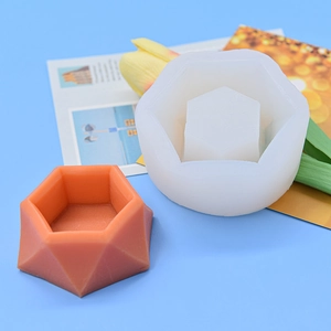 Hexagonal Geometric Silicone Mold For DIY Handmade Candle Soap Resin Craft Planter Making Concrete Flexible Easy Release