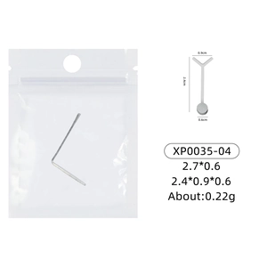 Macro view of nail art magnet tool XP0035-04 with dimensions and silver metal structure