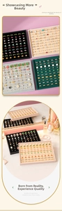 Macro detail of high-capacity velvet ring display tray with sponge slots for jewelry storage