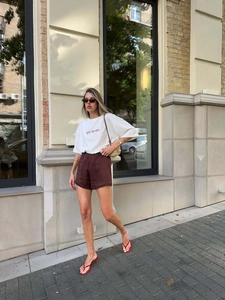 Women T-Shirt Cotton Blend Letter Embroidery Girl Therapy Oversized Streetwear Short Sleeve Round Neck Loose Top