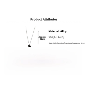 Detail view of irregular geometric pendant necklace with 92cm alloy chain weighing 24.2g