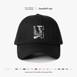 New York City Print Baseball Cap Cotton Breathable Sun Protection Outdoor Streetwear Hat For Men Women