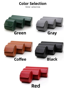 Watch rolls in 1, 2, or 3 slots featuring leather with contrast stitching details
