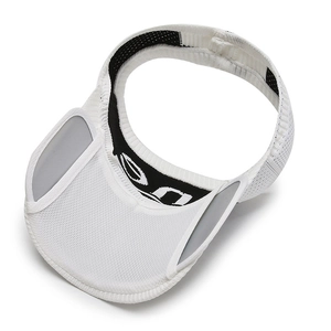 Visiera parasole sportiva bianca traspirante con tesa regolabile e tessuto a rete outdoor