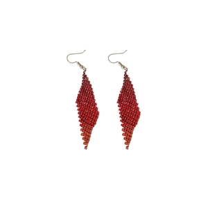 Boucles d'oreilles de luxe avec losanges et pompons sertis de diamants scintillants