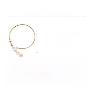 Detail specifications of French retro gold collar with pearls and 17.6cm size parameters