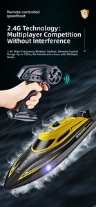 HJ812 RC speed boat kit with 2.4G remote and 120m control distance flying on water
