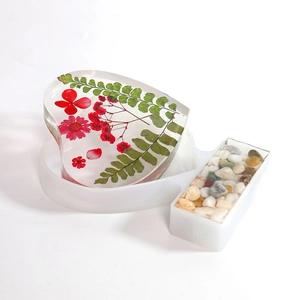 DIY καλούπια σιλικόνης καρδιά και ορθογώνιο για χειροτεχνίες με ρητίνη