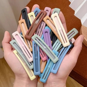 Barrettes rectangulaires mates aux couleurs macaron variées pour accessoires femmes