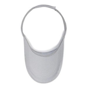 Light grey breathable mesh visor hat for outdoor sports with adjustable strap
