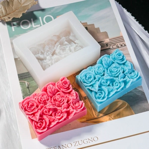 Stampo in silicone a bouquet di rose per candele saponi e artigianato in resina