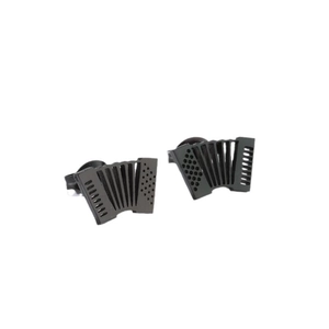 Boucles d'oreilles accordéon en acier inoxydable avec finition noire mate