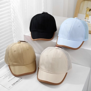 Kids Mesh Baseball Cap Breathable Adjustable Summer Sun Protection Outdoor Sport Peaked Hat For Boys And Girls