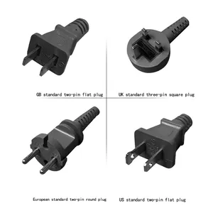 High-speed bladeless hair dryer power plug options with UK, EU, US, and GB standards