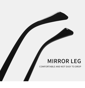 Close-up of ergonomic black glossy sunglasses arms with smooth texture for comfort