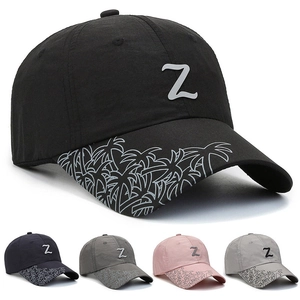 Baseball Cap Quick-Drying Breathable Sun Protection Outdoor Sports Palm Tree Print Letter Z Adjustable
