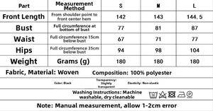 Detailed size guide and care instructions for V-neck lace backless slim dress