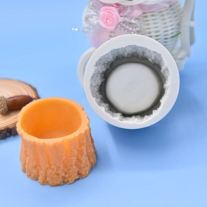 Hollow tree stump silicone mold for succulent pots and DIY cement crafts