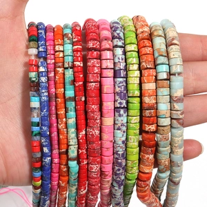 Mixed color flat disc imperial turquoise spacer beads for DIY jewelry making sets