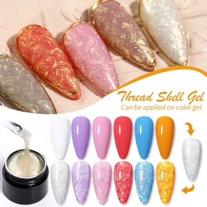 Thread Shell Gel Nail Polish UV LED Soak Off Pearlescent Aurora Shimmer 3D Texture Manicure Art Decoration For Women