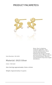 Macro view of irregular S925 sterling silver hollow earrings with white pearls