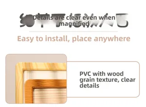 Détail du matériau PVC haute qualité avec une texture de grain de bois claire et foncée