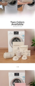 Mesh laundry bag set for delicate clothes in various shapes and sizes for machine washing