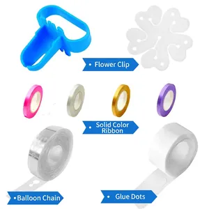 Balloon Accessory Tools Knotter Clips Glue Dots Chain Ribbon For Wedding Birthday Party Decoration Plastic Professional
