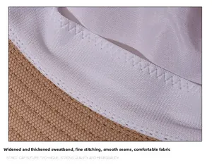 Vue détaillée du chapeau bob kaki montrant le bandeau blanc épais et les coutures nettes