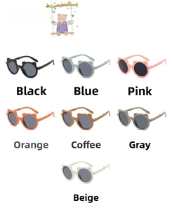 Lunettes de soleil pliables pour enfants avec oreilles d'ours en sept couleurs