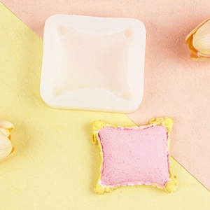 Rectangle cushion pillow silicone mold for fondant chocolate and clay crafting crafts