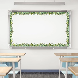 Forest and mountain illustration border sticker for classroom whiteboard decoration