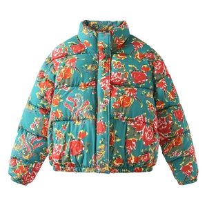 Macro detail of high-quality quilted fabric with phoenix and red peony floral prints