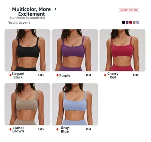 Gamma colori di reggiseni sportivi da yoga ad alto impatto in cinque tonalità atletiche