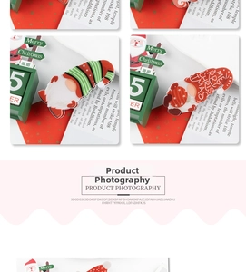 Detail of Santa Claus hair claw and Gnome accessories for Christmas hair decoration