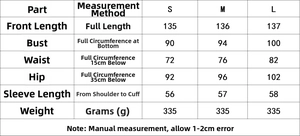 Size guide with measurements for the satin pleated off-shoulder maxi vacation dress