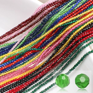 Faceted Round Crystal Glass Beads Ball Shape For DIY Jewelry Making Beading Handicraft Accessories