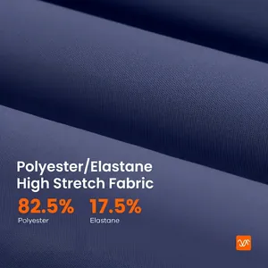 High elasticity navy blue yoga shorts made of 82.5% polyester and 17.5% elastane