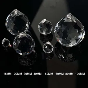 Crystal Prism Ball Suncatcher K9 Clear Multi Faceted Glass Chandelier Parts Hanging Ornament Home Decor