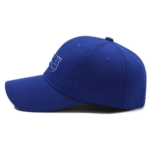 Navy blue structured baseball cap with 3D Money embroidery and mesh texture