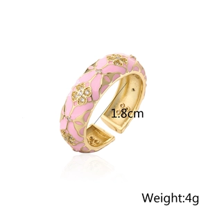 Detail shot of boho 18K gold plated ring showing 1.8cm diameter and 4g weight